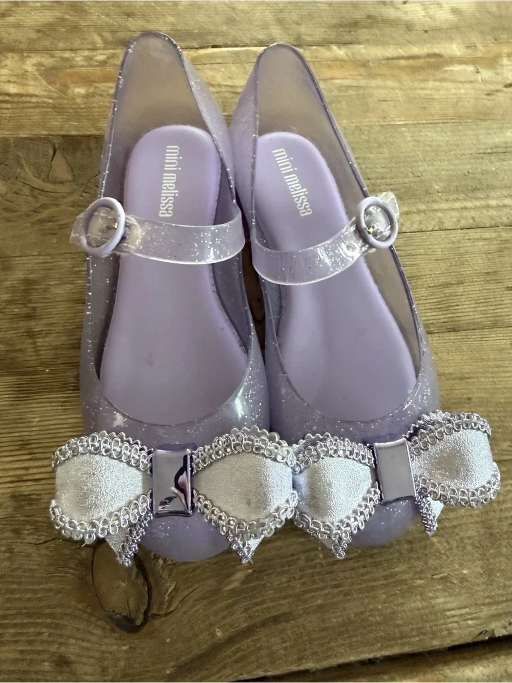 Mini Melissa Lilac 💜 Girls' Sweet Love IV Flats - Toddler size 12